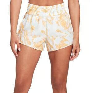 DSG High Rise Stride Short Womens Size XL Orange Floral Print Gym Built In Brief